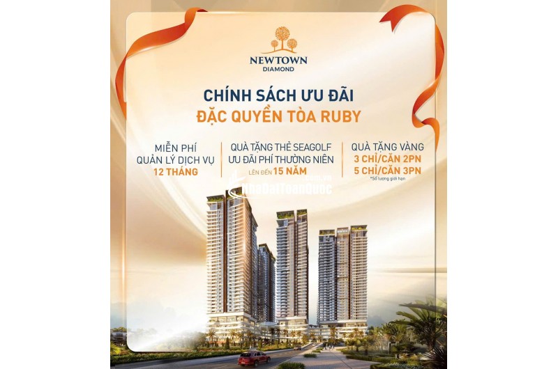 Căn hộ view biển-sân Golf dự án NEWTOWN DIAMOND ĐÀ NẴNG 3PN GIÁ 7.1 TỶ